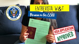 ENTREVISTA PARA LA VISA J1 - EMBAJADA DE LOS EEUU EN 🇵🇪 ME DIERON LA VISA! | WORK AND TRAVEL