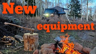 SOLO overland camping in a side by side, added power and removing massive trees from the trail