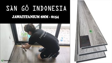 Sàn Gỗ Công Nghiệp Indonesia | Jawa Titanium - Cốt Đen | TB-8154 (Màu Ghi)
