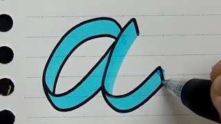 How to write ribbon letters | English handwriting | Calligraphy