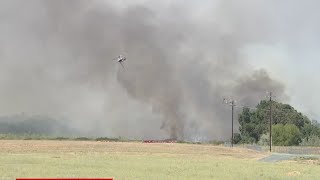 Fire burns dozens of acres near Sacramento International Airport