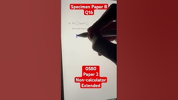 0580/02B/SP/25 | Q16 | Cambridge IGCSE Math extended Specimen Paper 2 #mathshorts #extendedmath
