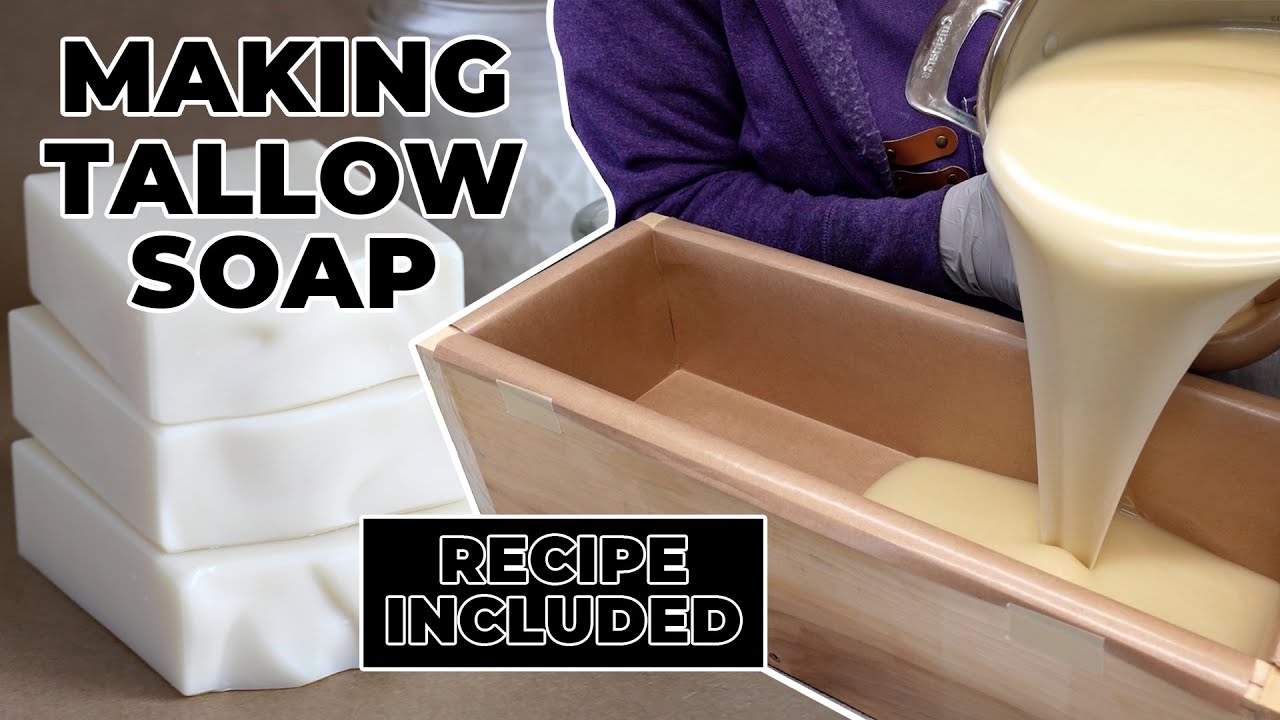 Making Tallow Soap  | Unscented Recipe | MO River Soap