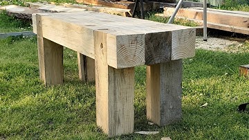 TIMBERFRAMED BENCH BUILD.