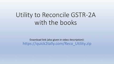 GST Reconciliation Utility