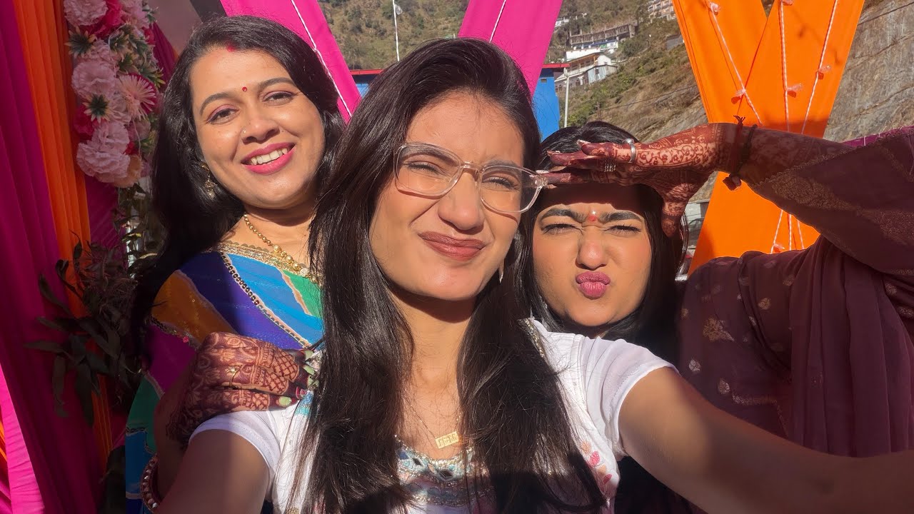 Travel with me for My Friend’s Magical Wedding at Triyuginarayan 🕉️ | Rituals + Food & Fun! 😁