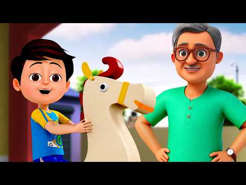 लकड़ी की काठी | Lakdi ki Kathi V2 + Popular Hindi Rhymes for Children | Happy Hop