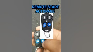 HOW TO REMOTE START AUTOPAGE XT-33