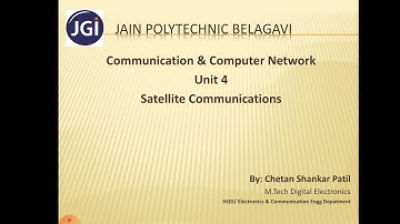 15EE43T Unit 4, Satellite Communications