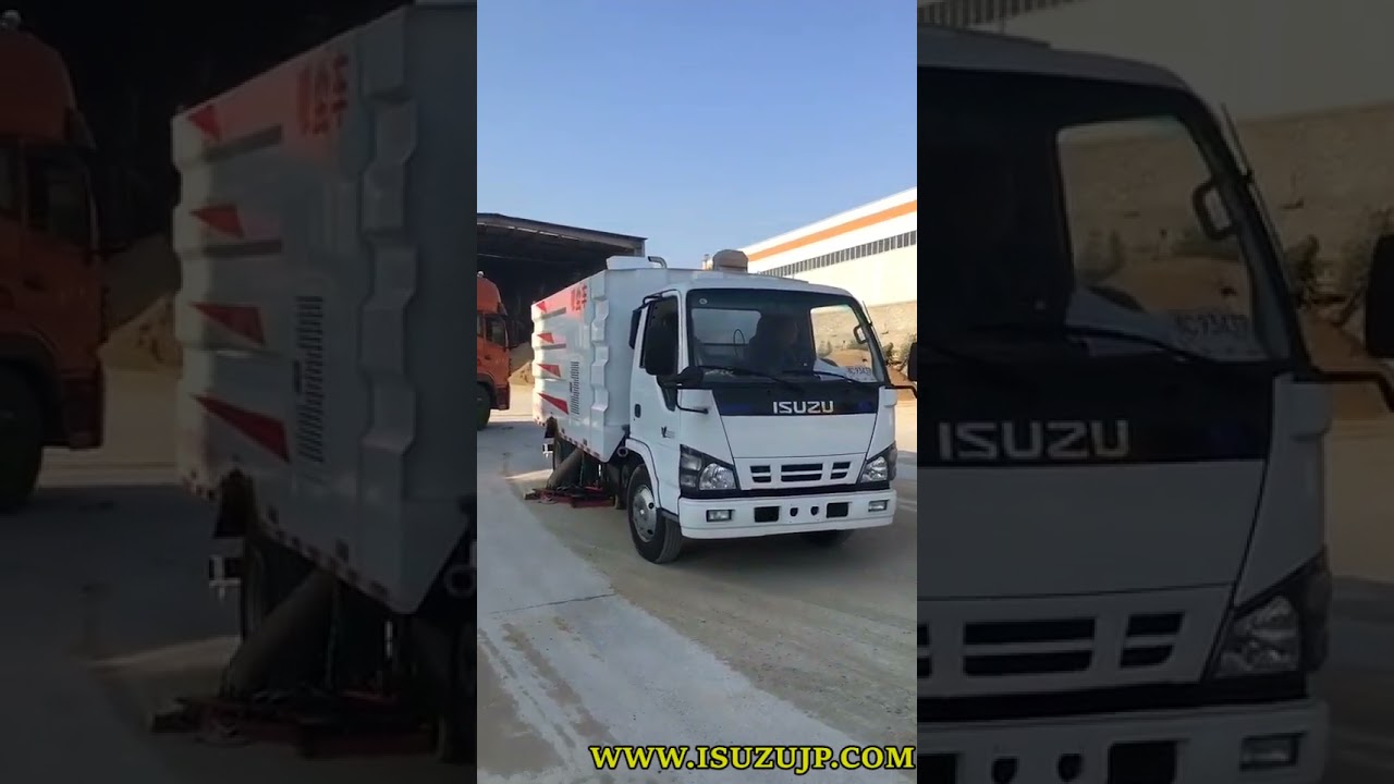 ISUZU NKR 6m3 street vacuum cleaner sweeper truck