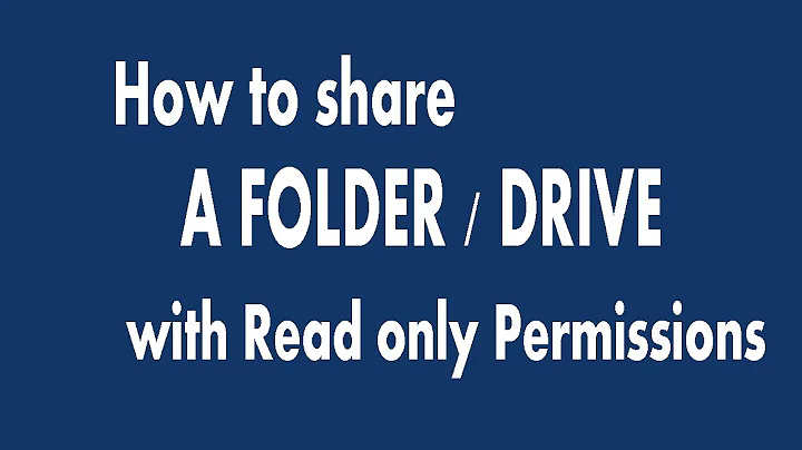 How to share a folder with read only permission | Folder Sharing | IT Help Desk