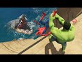 GTA 5 SPIDERMAN vs HULK Epic Ragdolls Ep.6 (Fails & Funny Moments Flooded Los Santos)