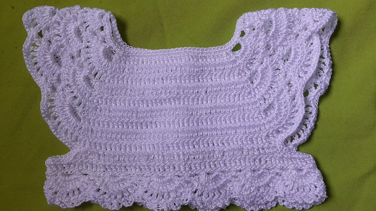 🌼 TAMANHO: 2 ANOS 🌼  COMO FAZER PALA EM CROCHÊ PARA VESTIDOS, BOLEROS, ETC.