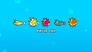 cartoon puffer fish game sprite animation preview screenshot 2