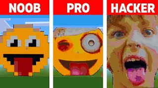 NOOB VS PRO VS HACKER Minecraft Pixel art✨Emoji