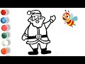 Easy Drawing for Kids | How to Draw and Paint Santa Claus easy