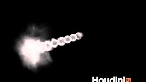 Houdini million particle render