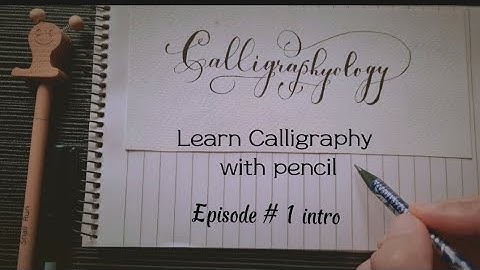 Learn calligraphy 101 (start with pencil) in 2 min only #learn #easycalligraphy