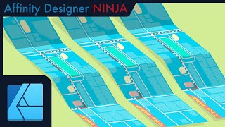 シンボルツールで立体的な地図を作るチュートリアル【Affinity Designer NINJA】