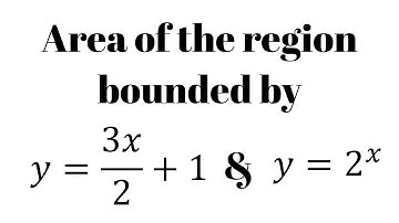Finding the area of a region involving an exponential function