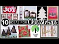 BEST TOP 10 DOLLAR TREE DIY Christmas Ideas | Home Decor DIYs | Holiday & Neutral Crafts to Try 2021