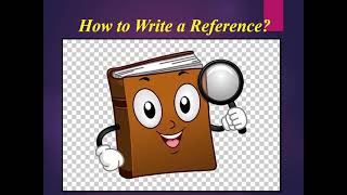 How to Write References