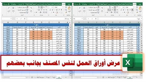 خدعة لعرض أوراق العمل لنفس المصنف جنباً إلى جنب لمقارنة البيانات وتعديلها