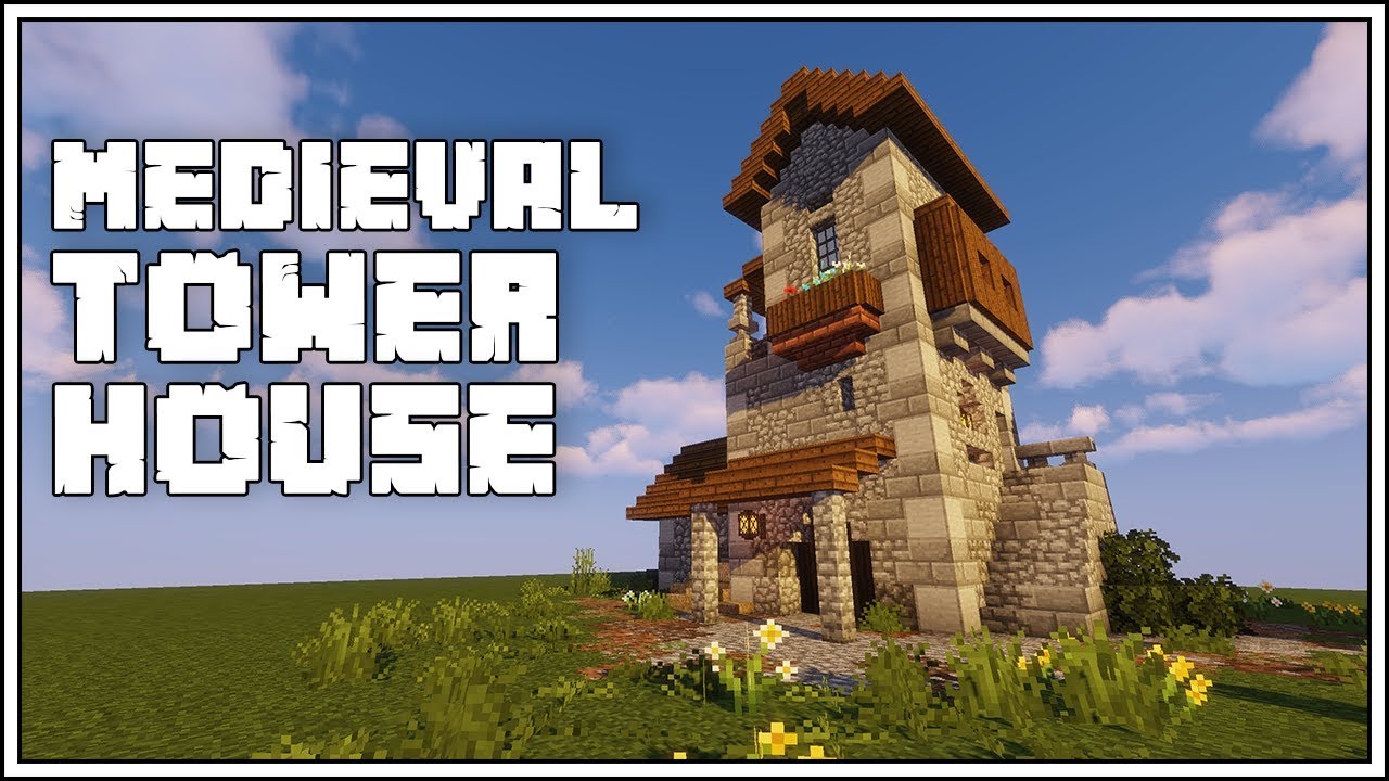 Minecraft Medieval House with Tower, casa no minecraft medieval 