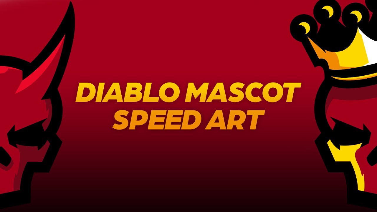 Sports/eSports Mascot | DIABLO | Speed Art (FOR SALE) - YouTube