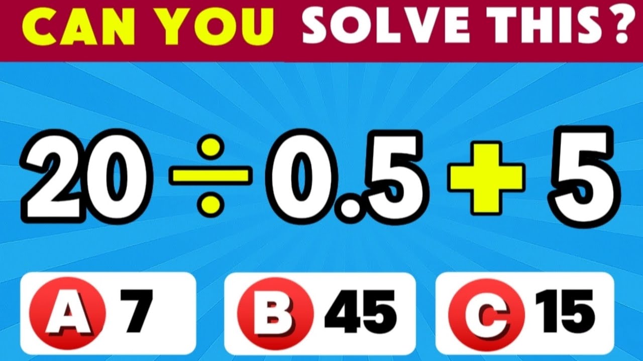 MIND Blowing Math Trivia Challenge | Only 1% Can Solve These Mind Math Puzzle's