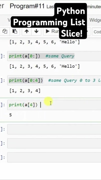 List Slicing Simplified | Python Programming | Intelligence Logic # ...