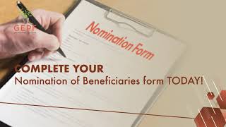 Nominate your beneficiaries