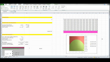 Heat Transfer L13 p4 - Excel Solver - Convection / Radiation Boundary Conditions