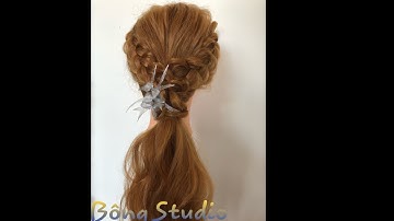 Hướng dẫn bới tóc cô dâu đơn giản(😊mẫu 35) Bông Studio