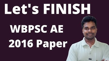 Solve 2016 WBPSC AE(Civil) Paper | WBPSC Assistant Engineer(Civil) Previous Year Question | Part-5