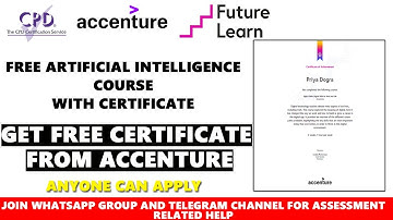 Accenture Artificial Intelligence Free Certificate | CPD Certified  | Future Learn Free Courses