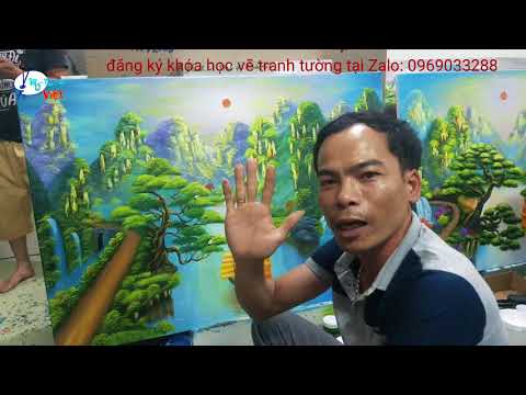 Video Nhật ký ngày thứ 5 khóa học vẽ tranh tường do trung... - YouTube