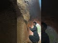 A young man born in the 1990s built a one-bedroom one-living-room cave shelter all by
