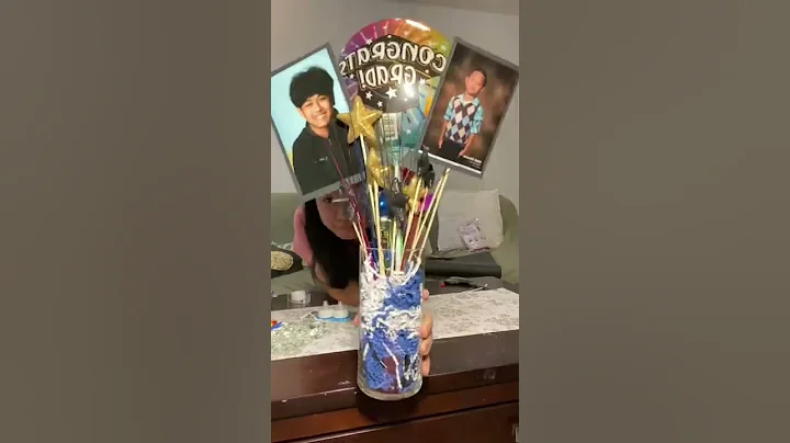 DIY Dollar Tree Graduation Centerpiece #shorts #diy #graduation #momlife