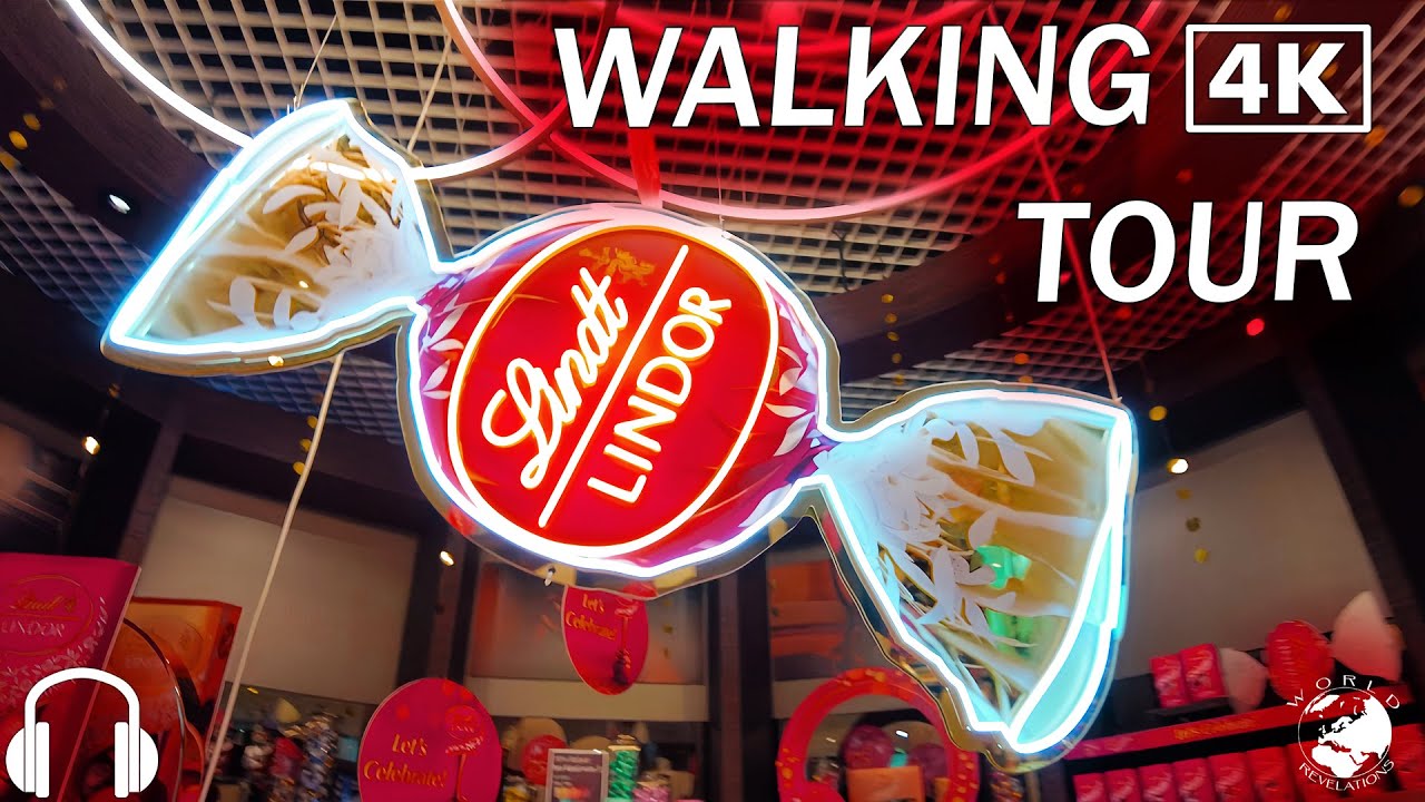 Lindt Chocolate Factory | Walking Tour 4K | Switzerland 🇨🇭