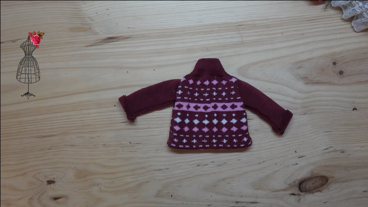 Jersey para muñecas con un calcetín 👗 Patrones Gratis 🧵 ✂️🧵