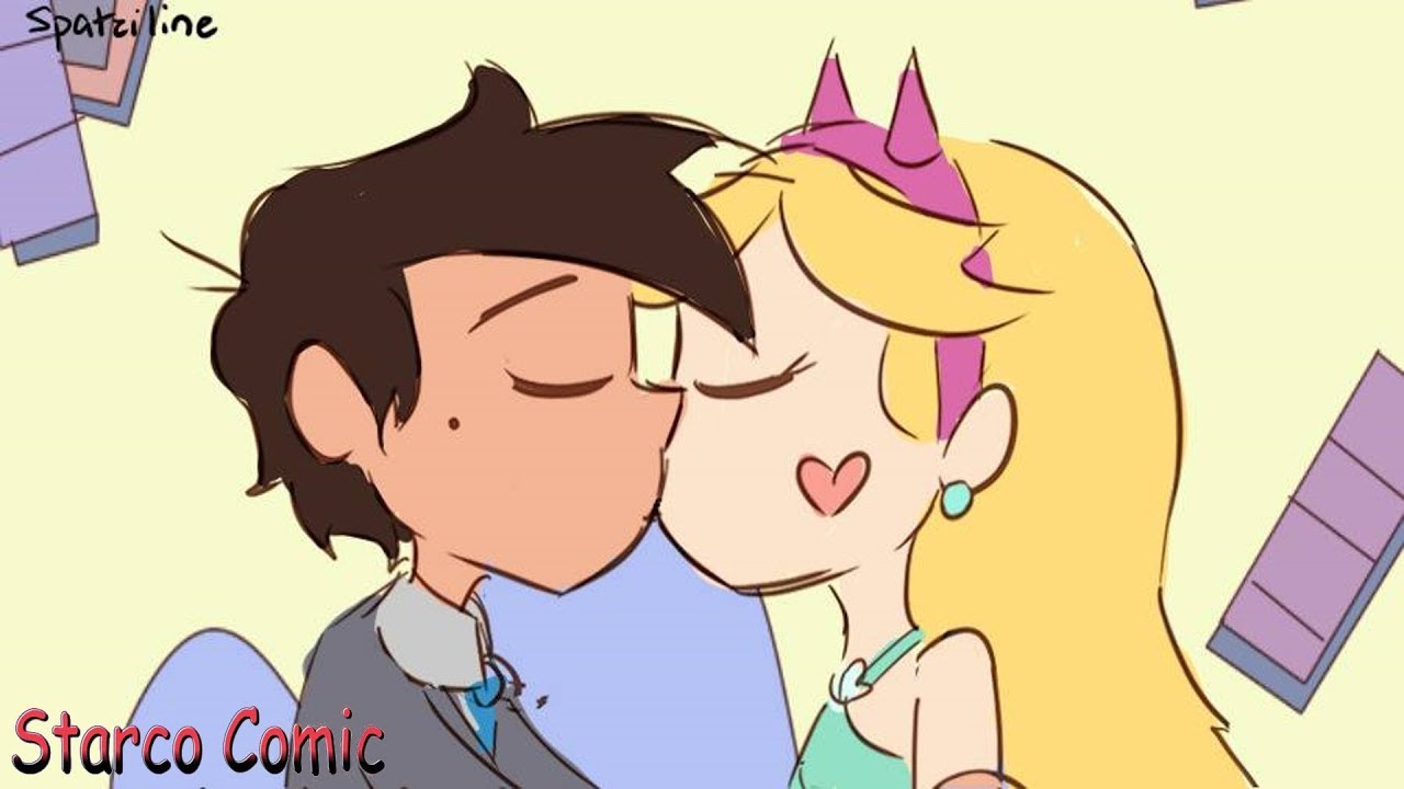 ❤️❤️❤️Starco - Comic #6💘💘💘el primer beso de el starco 😍❤️🌙