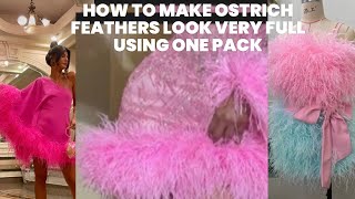 How to make ostrich feathers look full using just one pack  #veekeejames #ostrichfeathers #viral