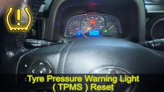 2013 TOYOTA RAV 4 tyre pressure warning reset