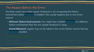Troubleshooting Your networkx Import Issues in Jupyter Notebook