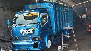 TRUK STYLE JETBUS 5‼️ modif truk canter euro 4 tampilan simple elegan milik Laluna Reborn, Blitar