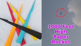 How to make Paper Rocket|| How to make simple rocket || Telugu experiments || Mr.Crazy Vamshi 