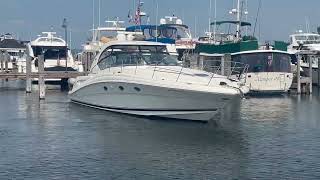 Sea Ray 420 Sundancer Docking in Petoskey Michigan