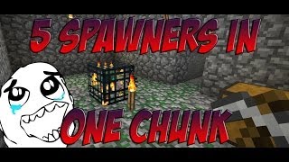 Quintuple 5 Dungeon Spawners in One Chunk Mega Find!  From Snapshot 14w18a