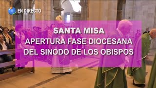 Santa Misa de apertura de la fase diocesana del Sínodo en Santander el 17 a las 17:00 horas